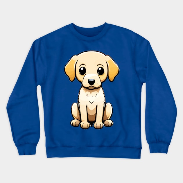 Kawaii Yellow Labrador Retriever Dog Crewneck Sweatshirt by tdraw